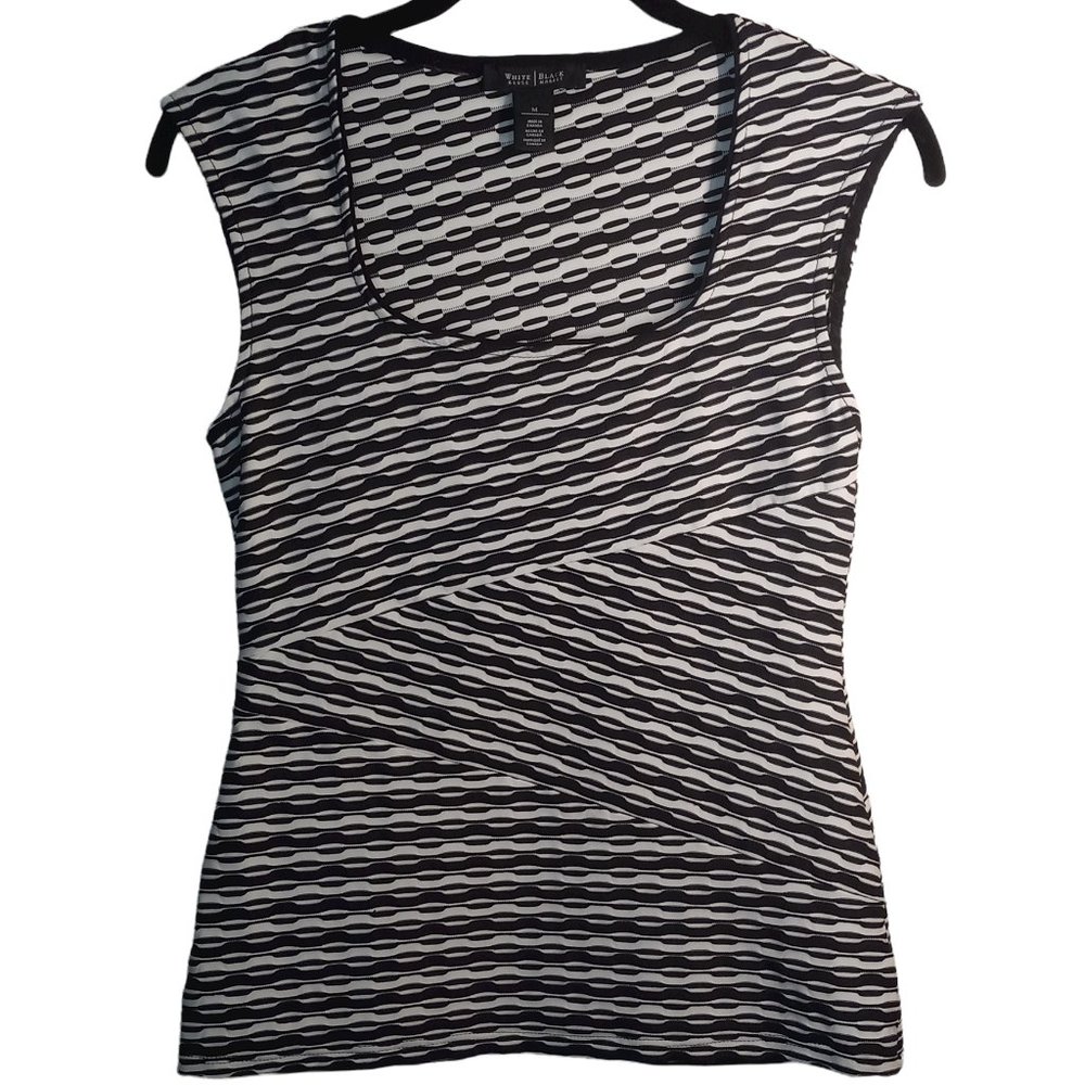 Stretchy Linear Geometric Patterned Top - image 2